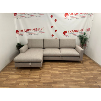 Sofa MARIO SLEEPING (Kairysis kampas, ištraukiamas)(Bežas)(Ekspozicija)